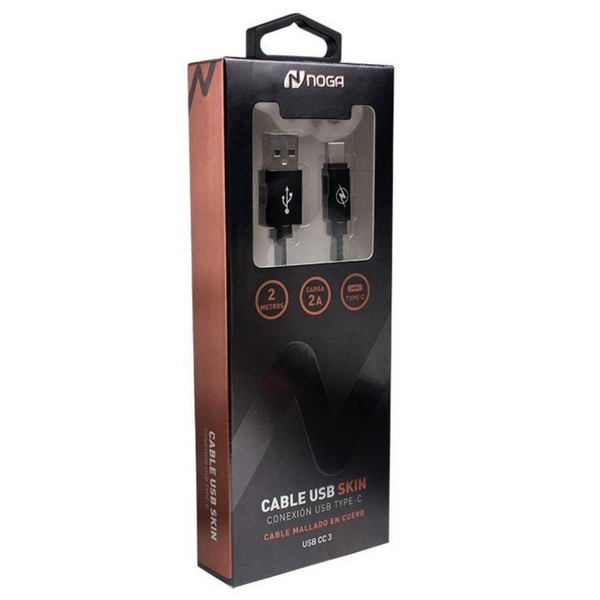 Cable USB C a USB 2m Cuero Noga