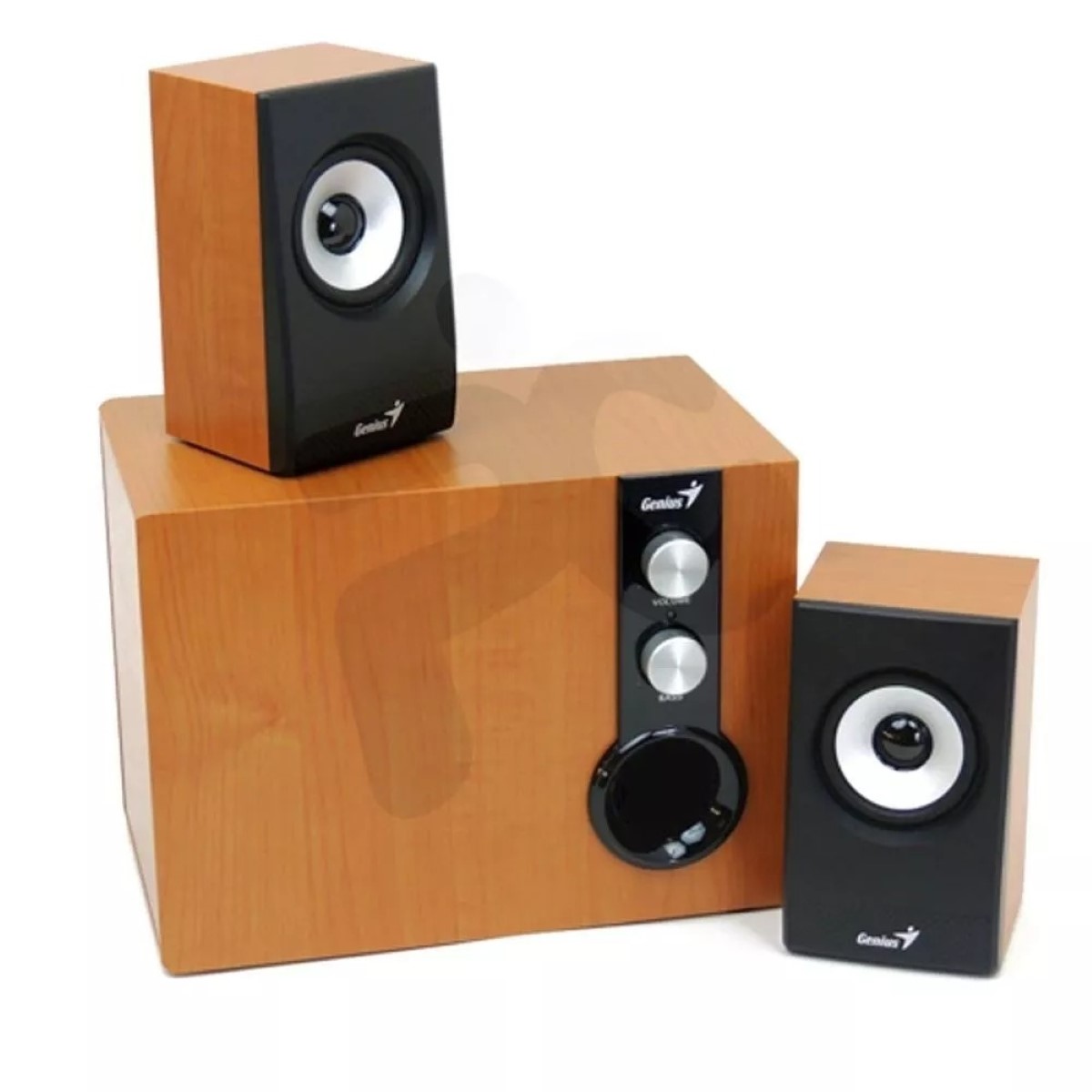 Parlantes Pc 2.1 Hf1205 Madera Genius