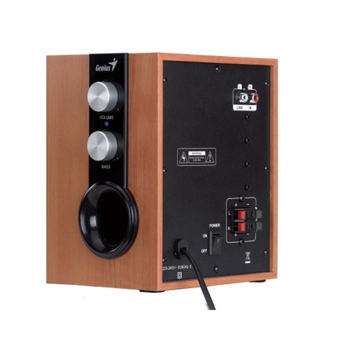 Parlantes Pc 2.1 Hf1205 Madera Genius