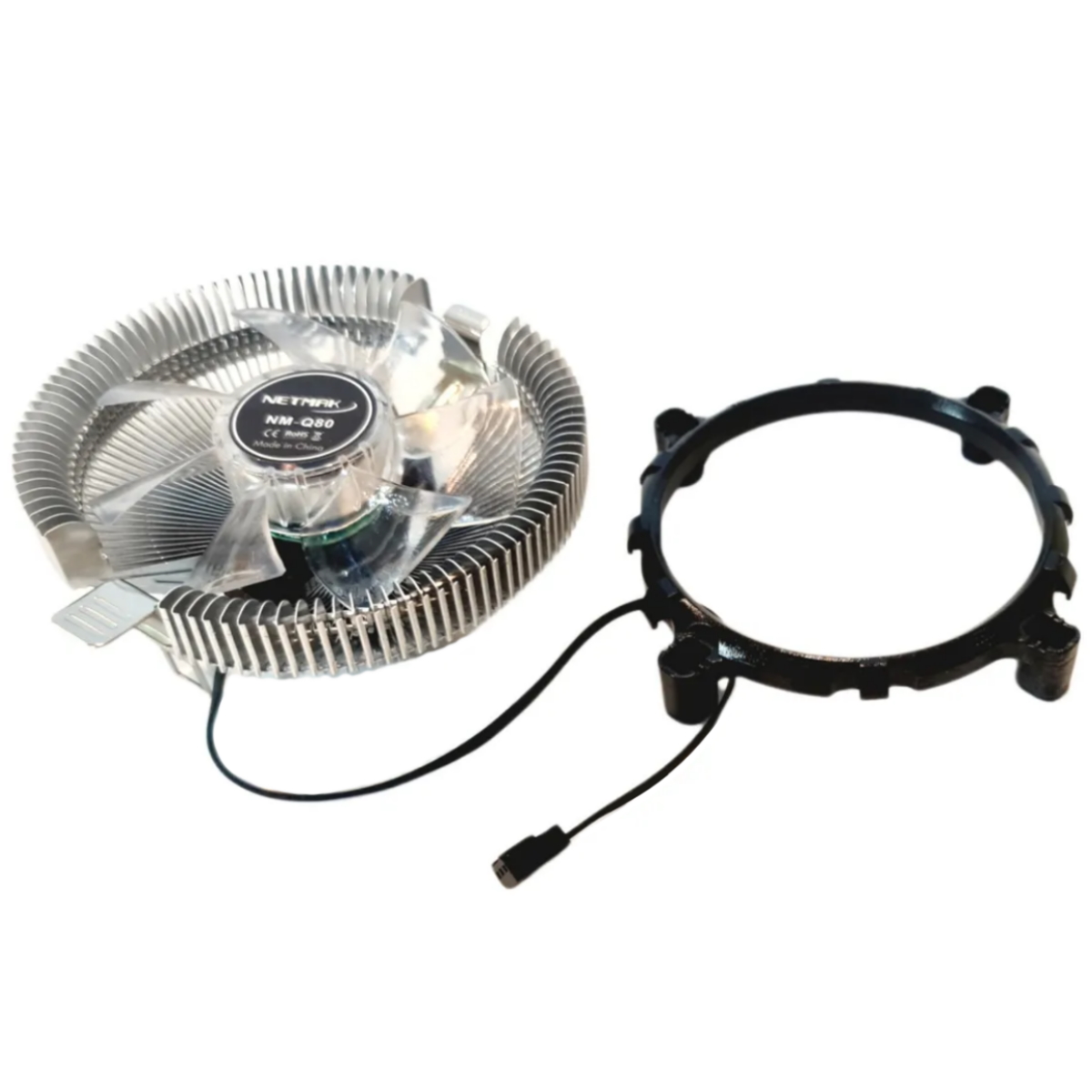 Cooler CPU 90x90mm Negro Led Azul Netmak
