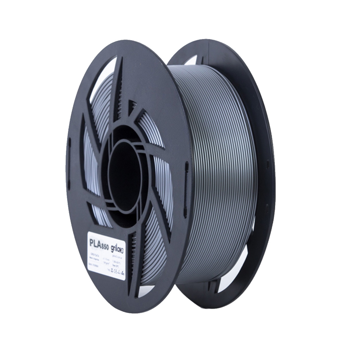 Filamento Pla Gris Plata 1.75mm 1Kg Grilon3