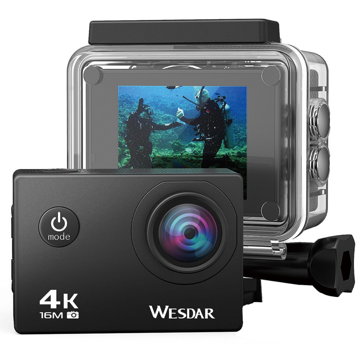 Camara Deportiva AT-30R 4K WiFi C/control Wesdar