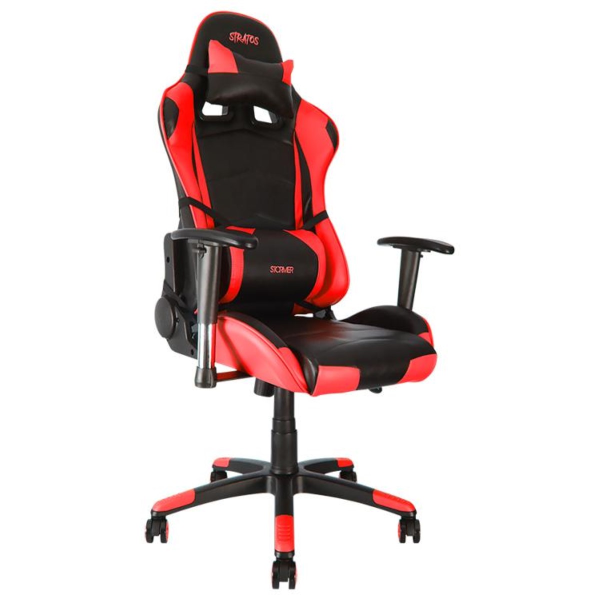 Silla Gamer Stratos Rojo Y Negro Noga