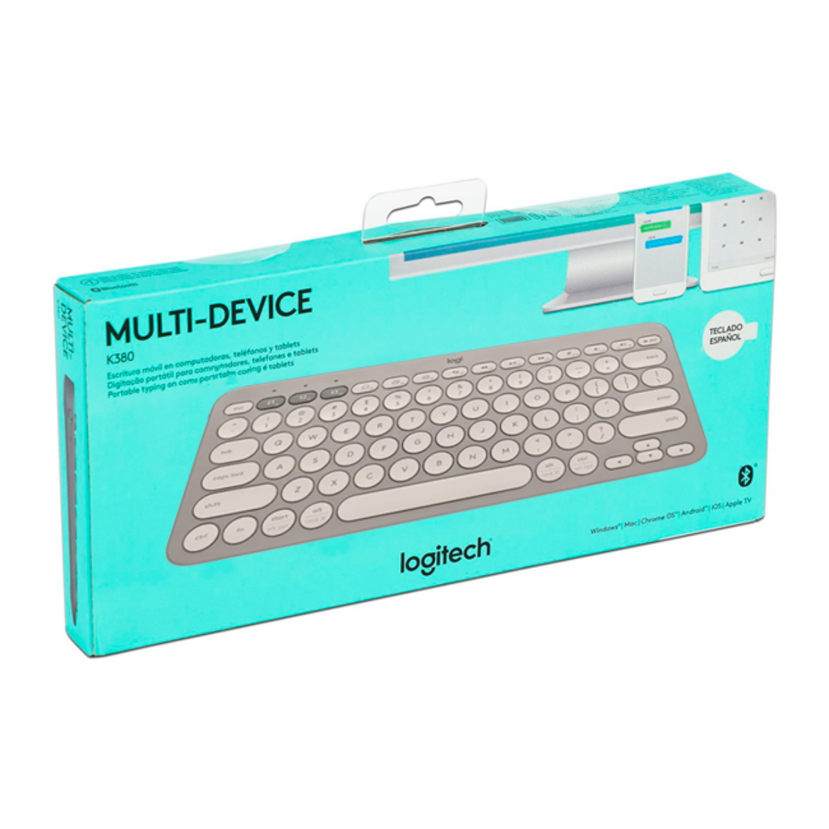 Teclado Bluetooth K380 Gris Logitech