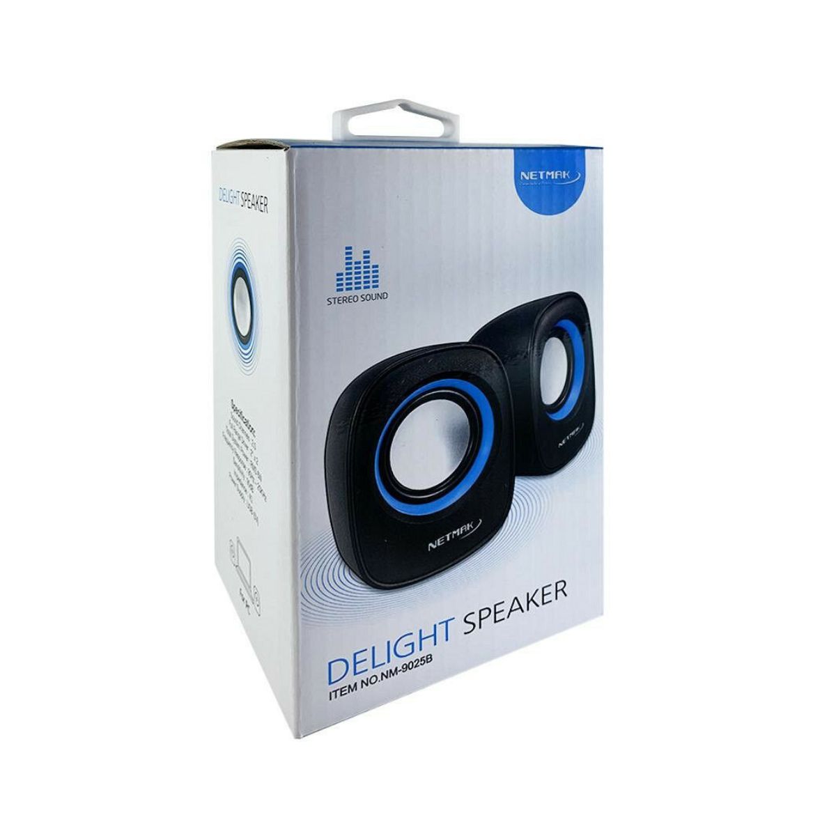 Parlantes Pc Usb 9025 Negro/Azul Netmak