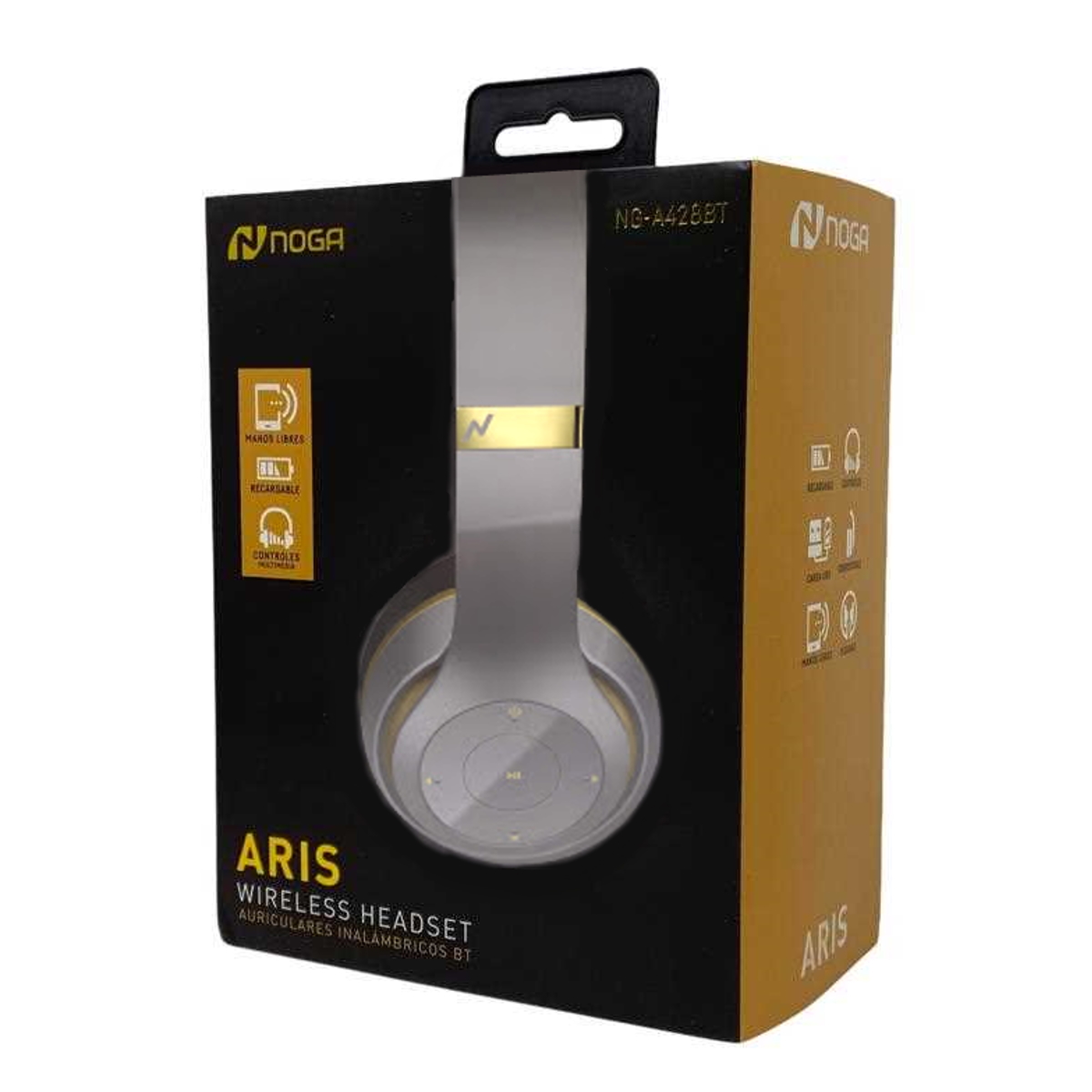 Auriculares Bluetooth Vincha Aris A428BT Gris Noga