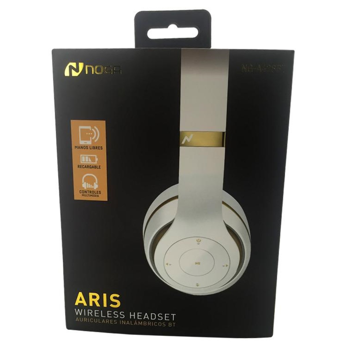 Auriculares Bluetooth Vincha Aris A428BT Blanco Noga