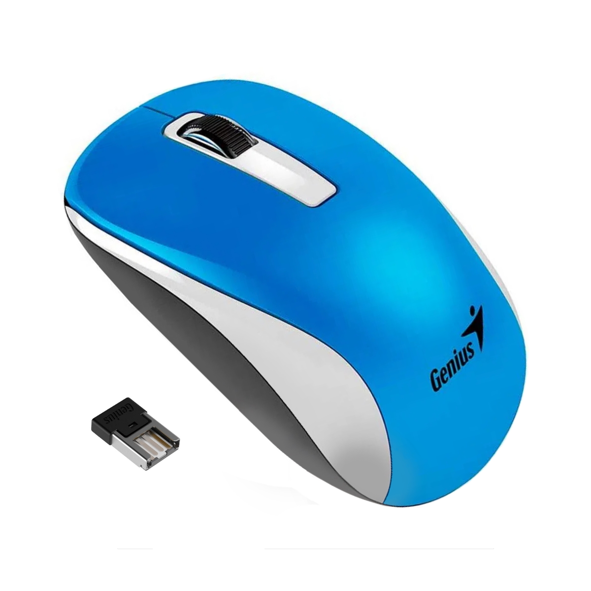 Mouse Inalambrico Nx-7010 1200 Dpi Blanco Y Azul Genius