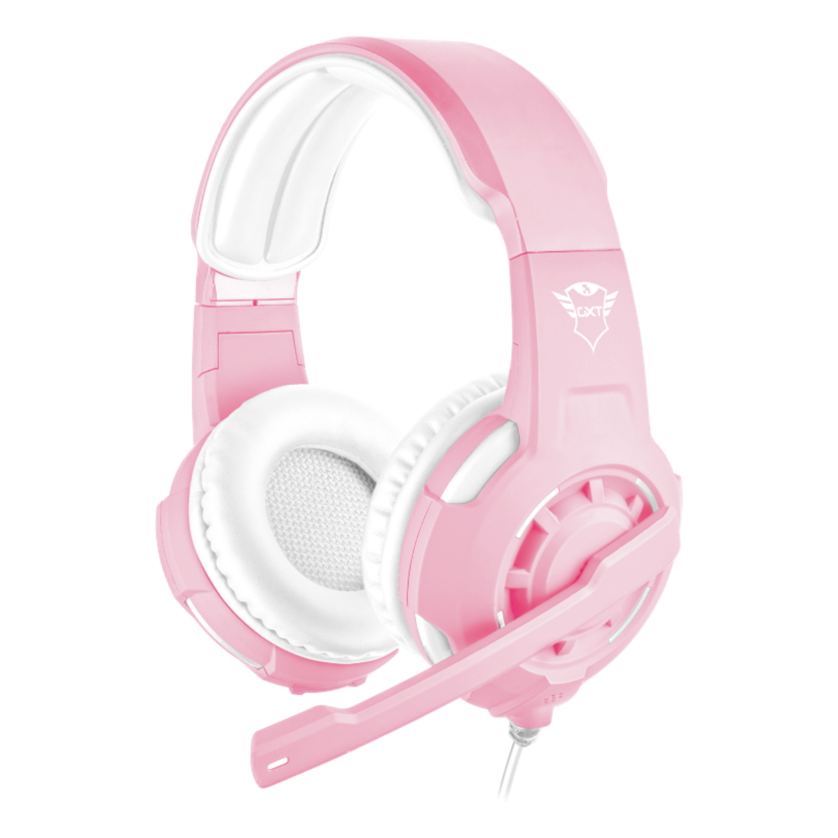 Auriculares Gamer Cable Vincha Gxt 310P Radius Rosa Trust