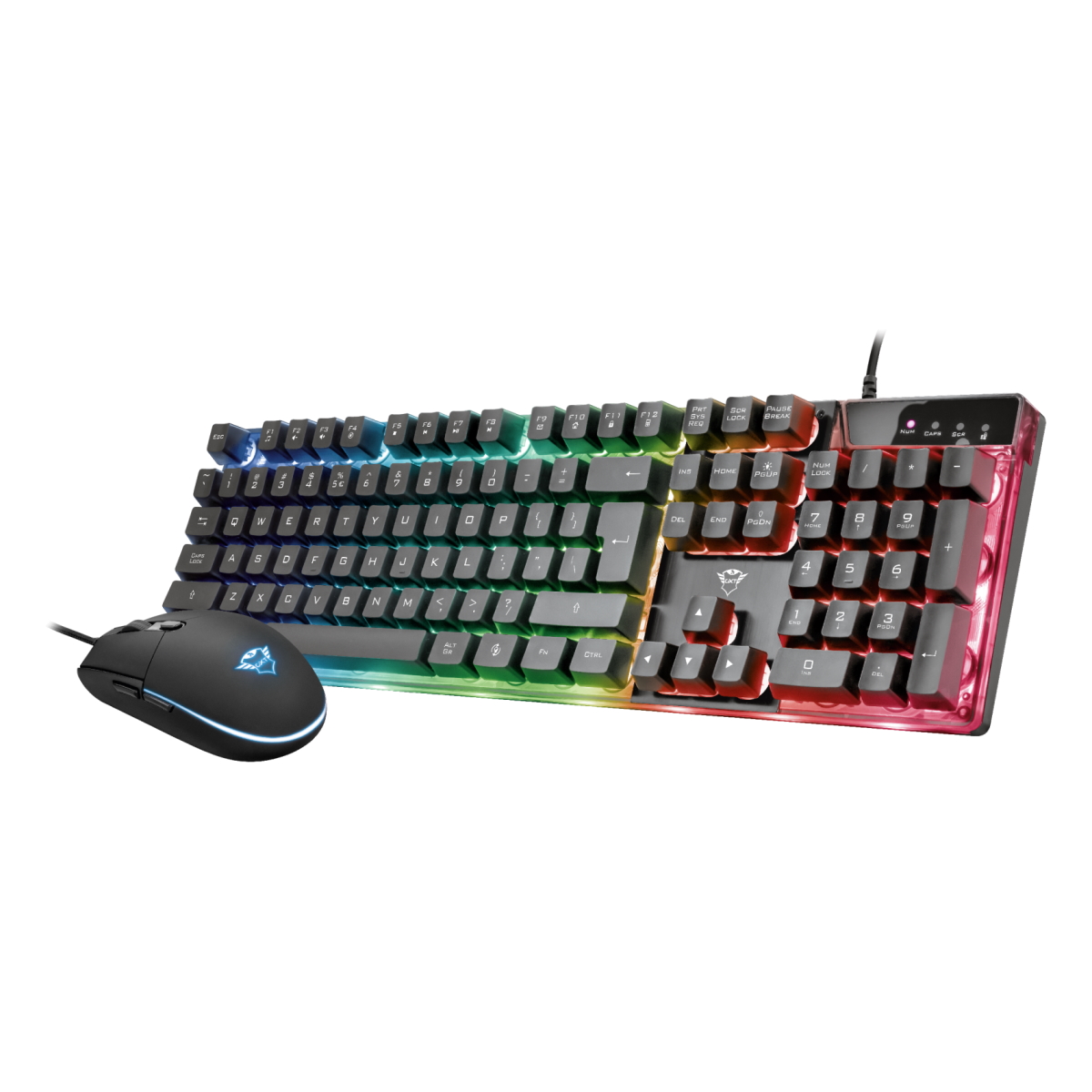 Kit Teclado Mouse Gamer Retroiluminado Gxt 838 Azor Trust