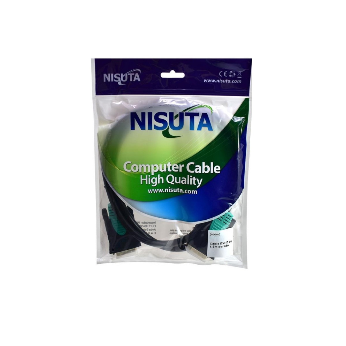 Cable DVI-D A DVI-D 1.5m Nisuta