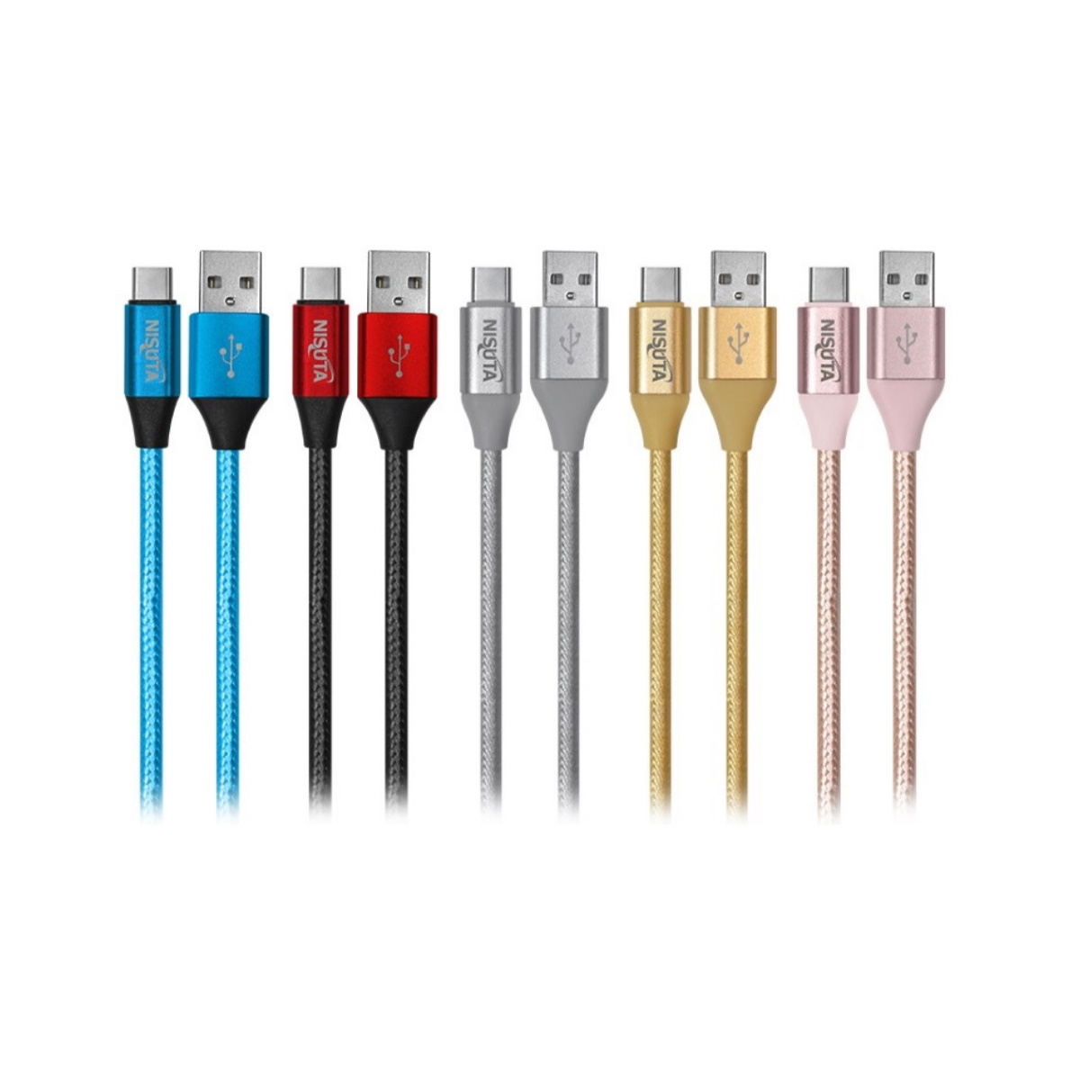 Cable MicroUSB a USB 1m Mallado Nisuta