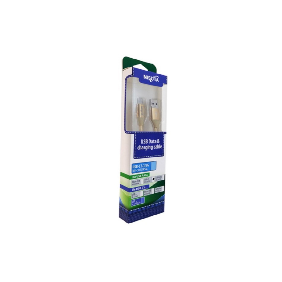 Cable MicroUSB a USB 1m Mallado Nisuta