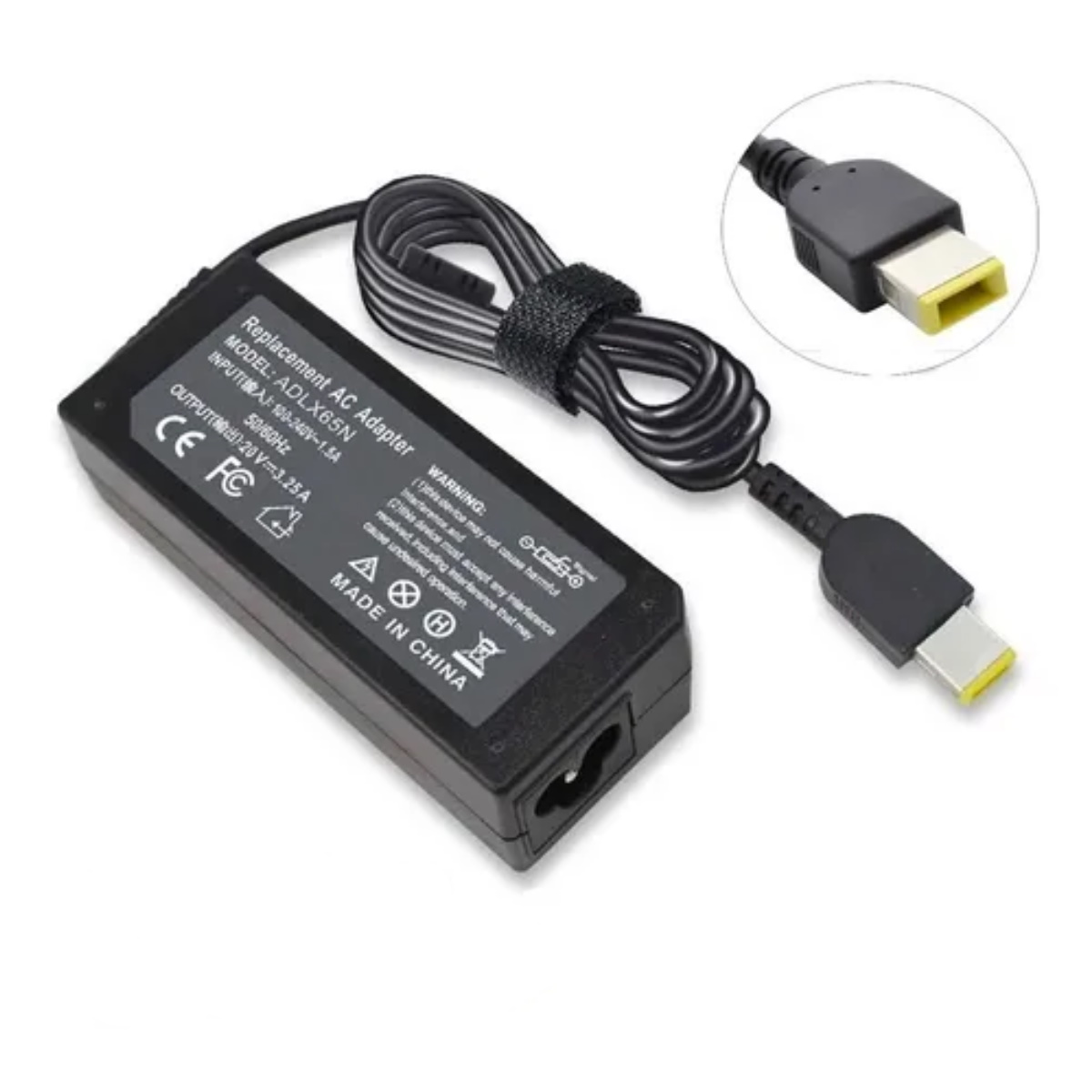 Cargador Notebook SQUARE 20V 3.25A  65W  Lenovo ORIGINAL