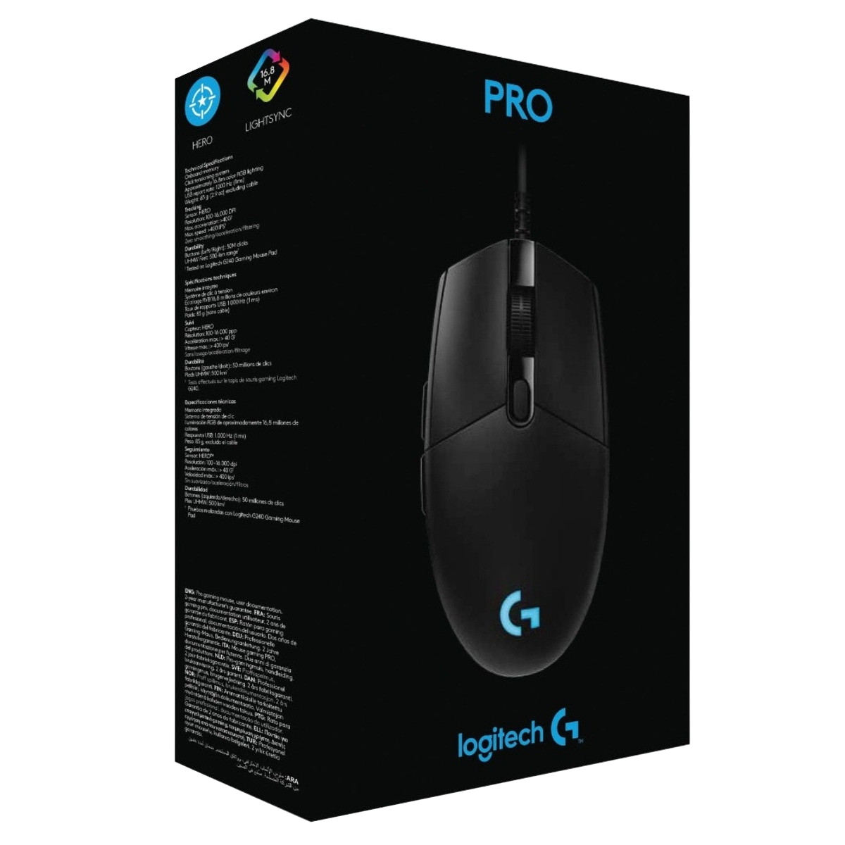 Mouse Gamer G Pro Sensor Hero 25000 DPI Logitech