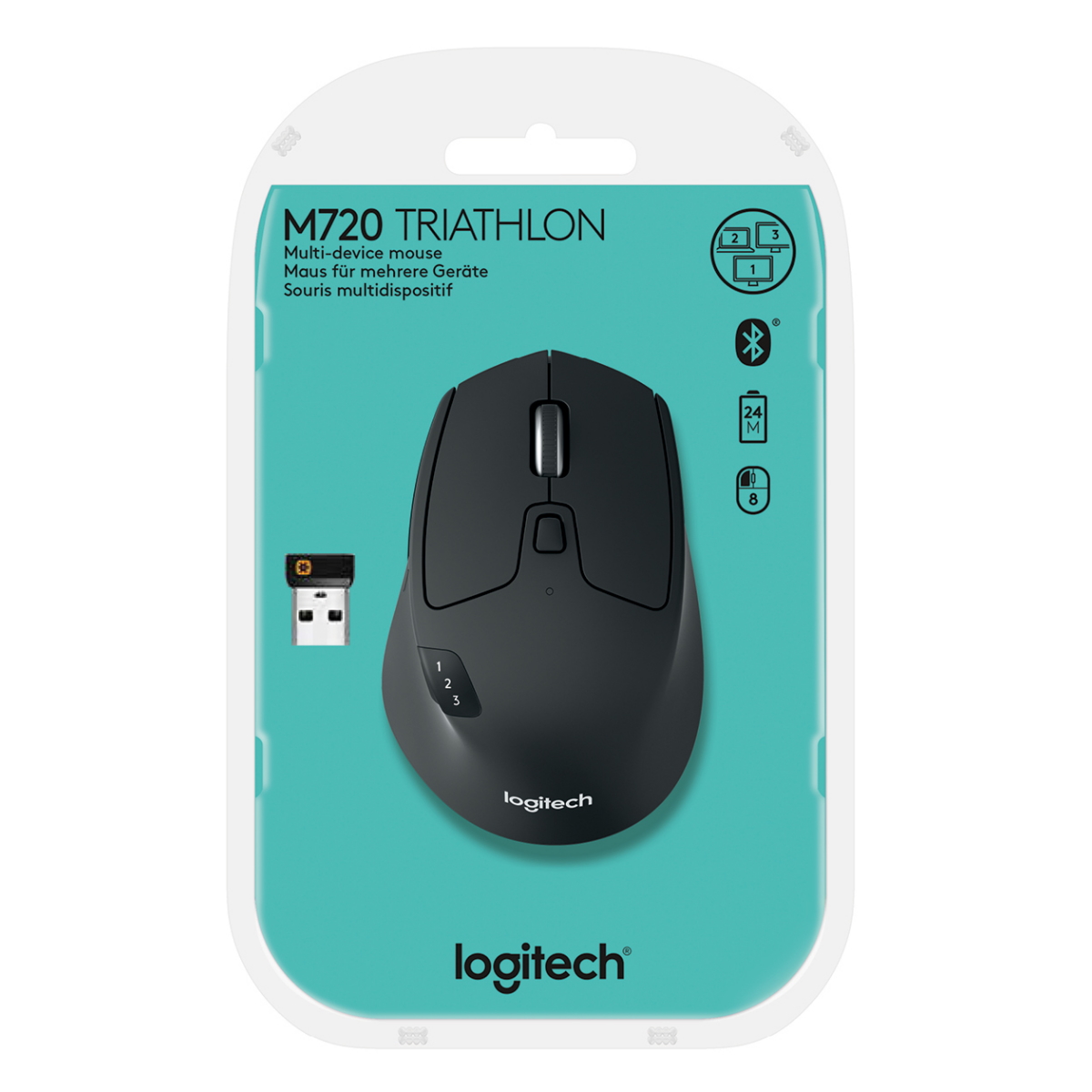 Mouse USB/Bluetooth M720 Triathlon 1000 DPI Logitech