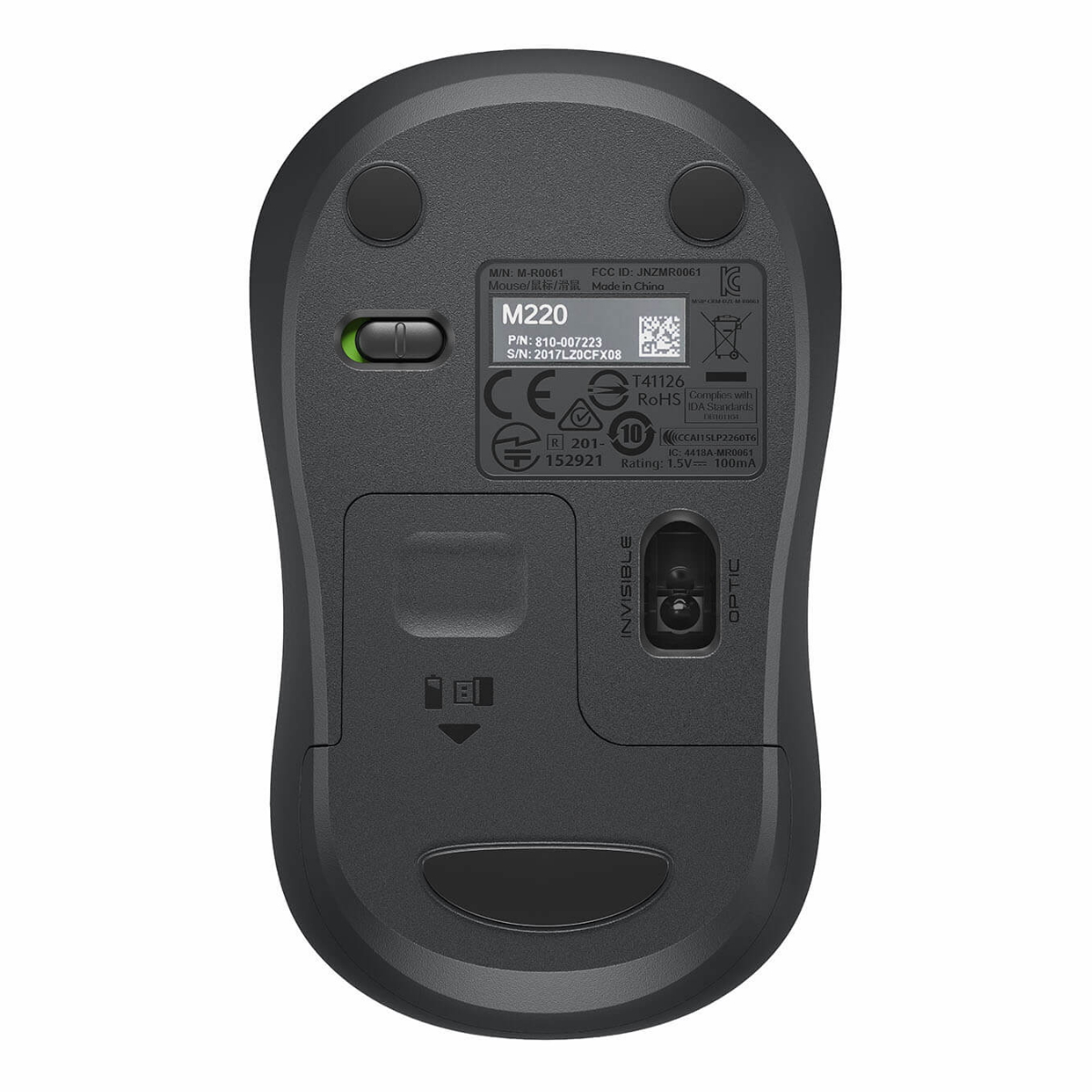 Mouse Inalambrico M220 1000 DPI Silent Negro Logitech