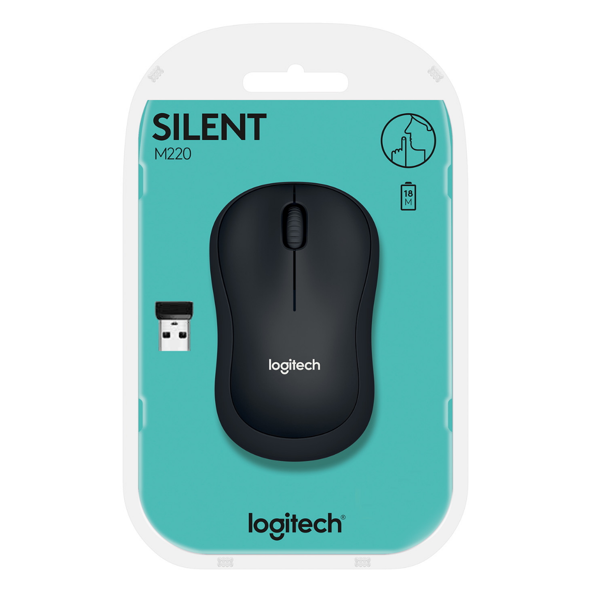 Mouse Inalambrico M220 1000 DPI Silent Negro Logitech