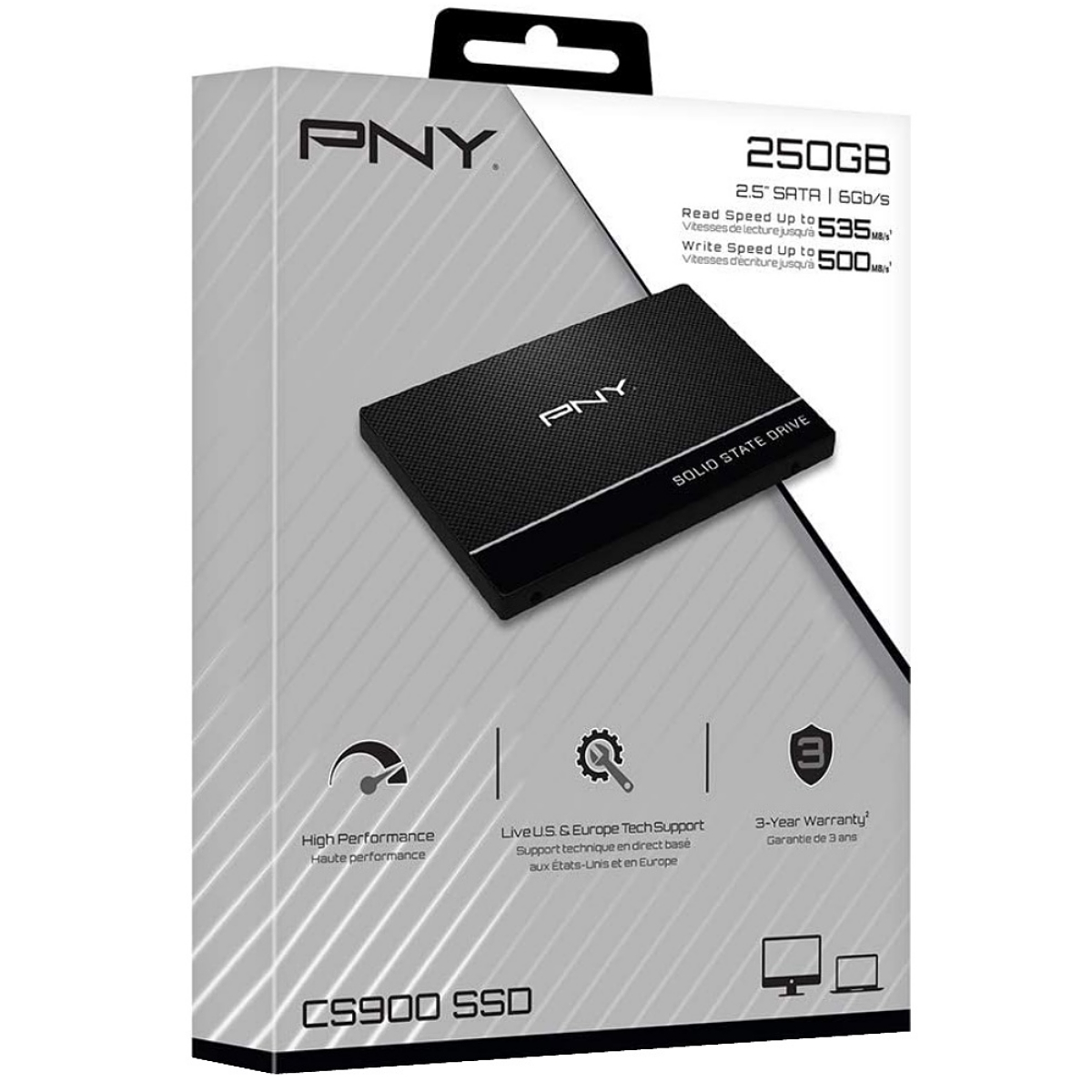 Disco Solido SSD 250GB CS900 PNY