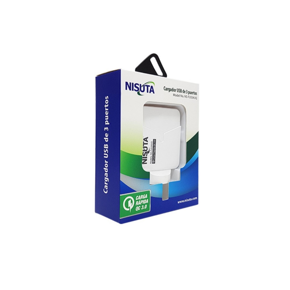 Cargador Rapido 3p Usb 3.6a Ns-fu534uq Nisuta