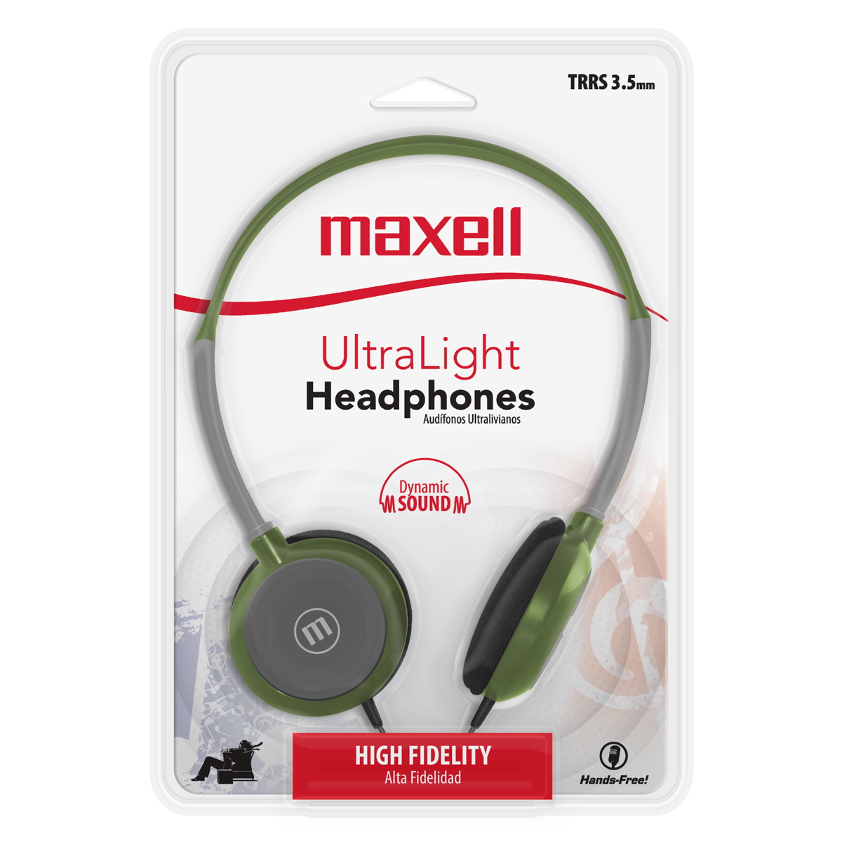 Auriculares Stereo 3.5mm HP-200 Verde Maxell