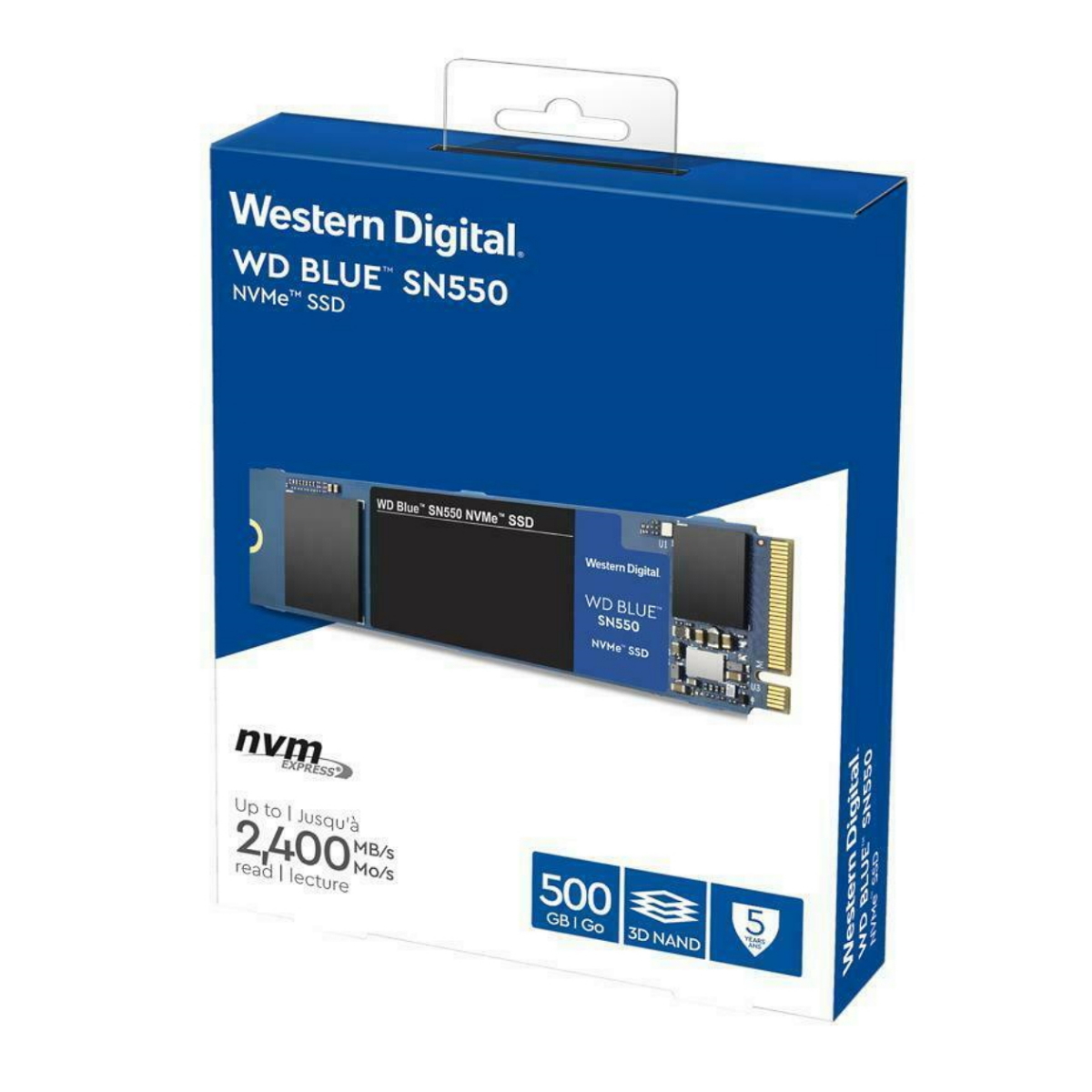 Disco Solido SSD M.2 NVMe 500GB Sn550 Blue WD