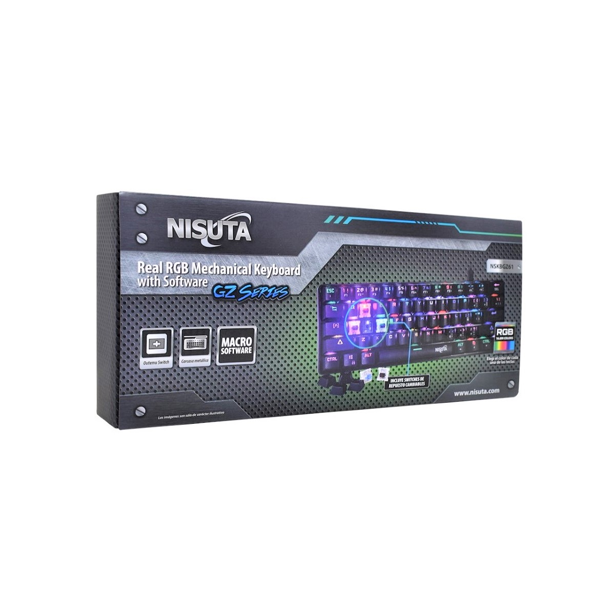 Teclado Mecanico Gamer Gz61 RGB Nisuta