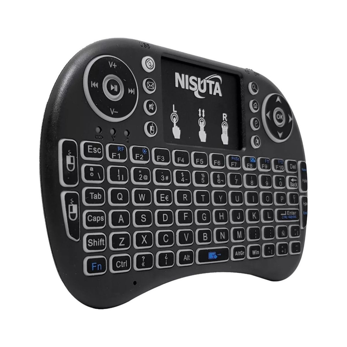 Mini Teclado Inalambrico Retroiluminado Nisuta