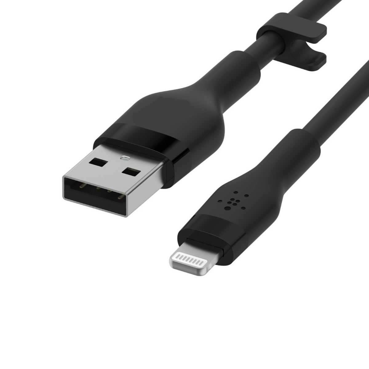 Cable USB a Lightning Silicon Negro 1m Alo