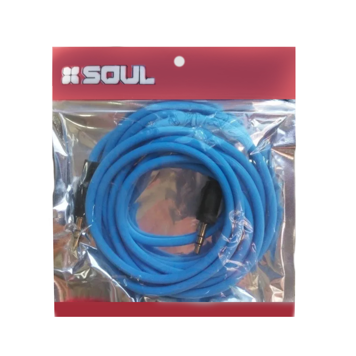 Cable Audio Auxiliar Plug 3.5mm de 2m Azul Soul