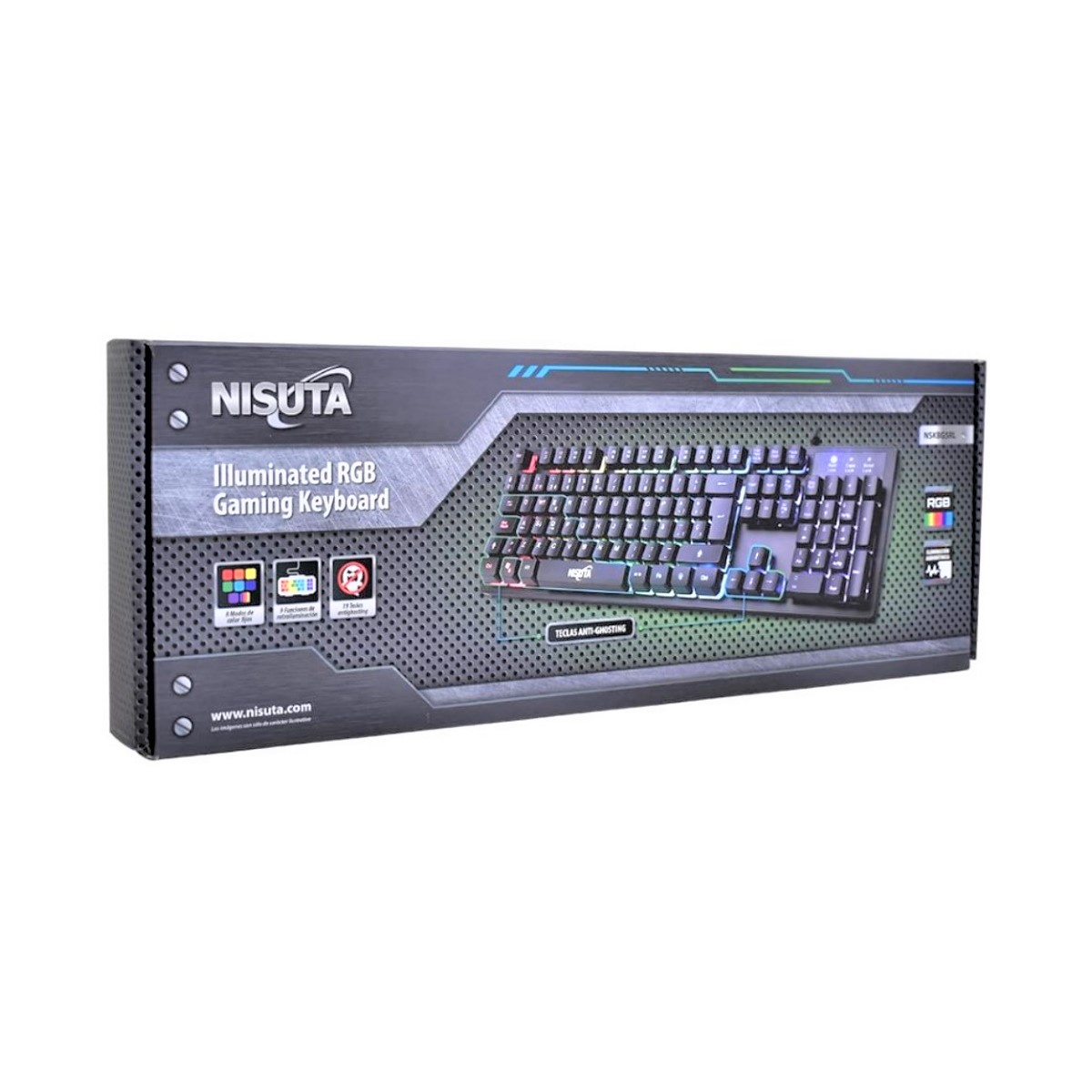 Teclado Gamer Retroiluminado Ns-kbg5rl Nisuta