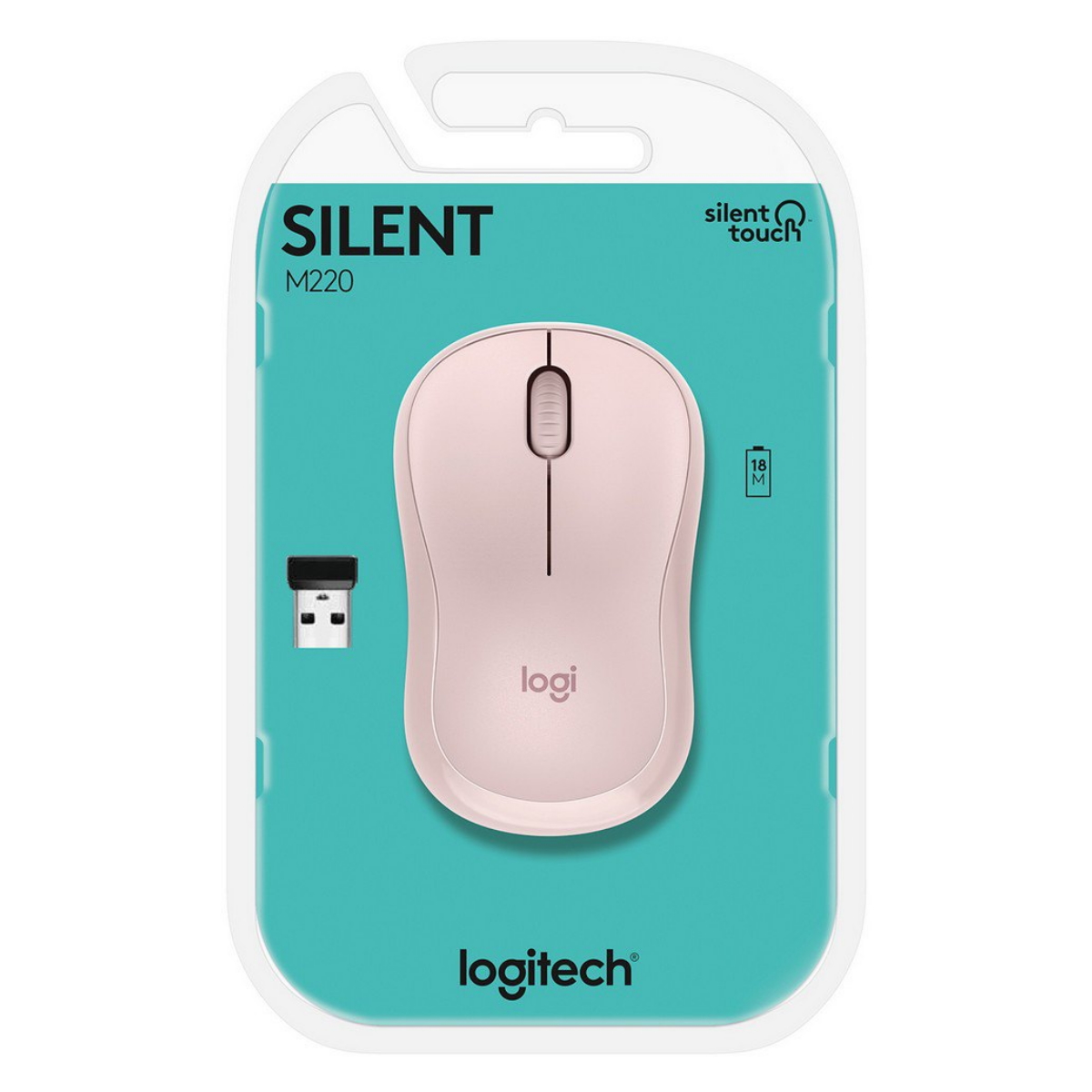 Mouse Inalambrico M220 1000 DPI Silent Rosa Logitech