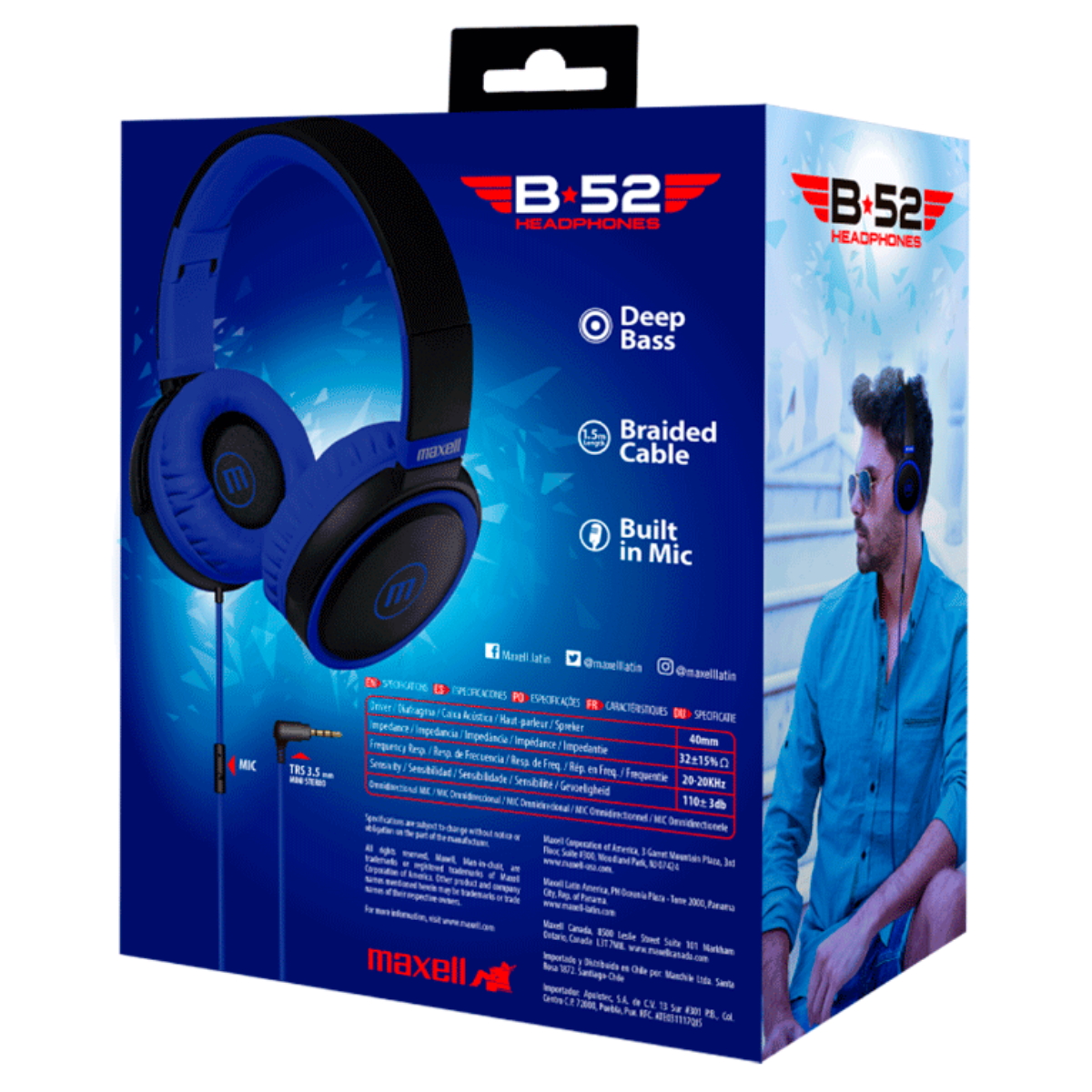 Auriculares Vincha B52 Azul Maxell