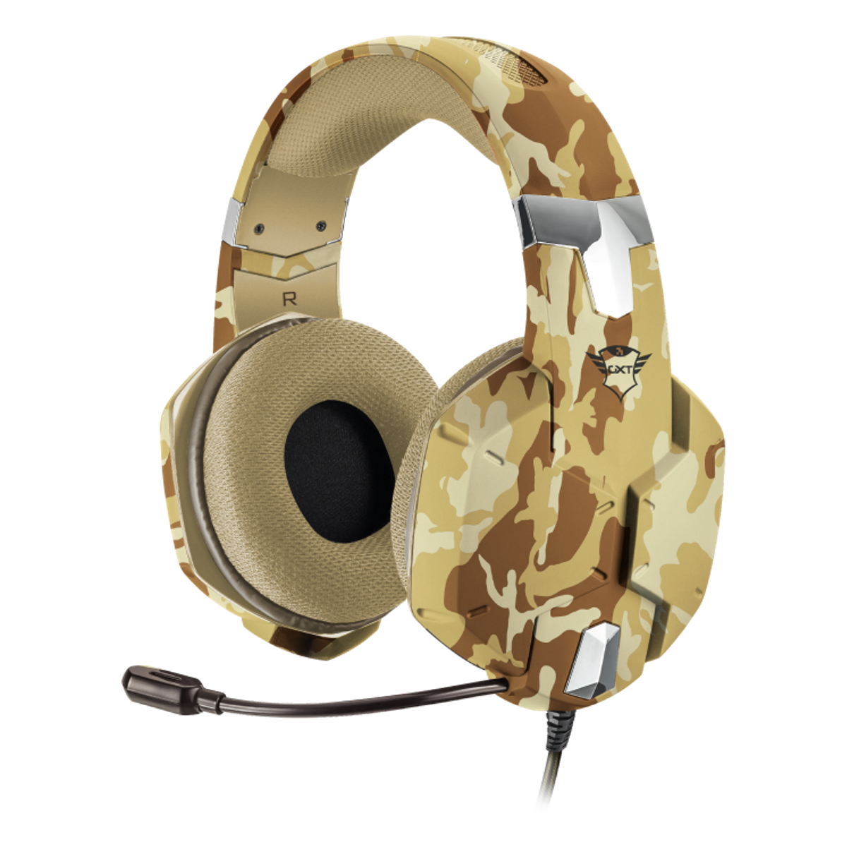 Auriculares Gamer Cable Vincha Gxt 322D Carus Camuflado Arena Trust