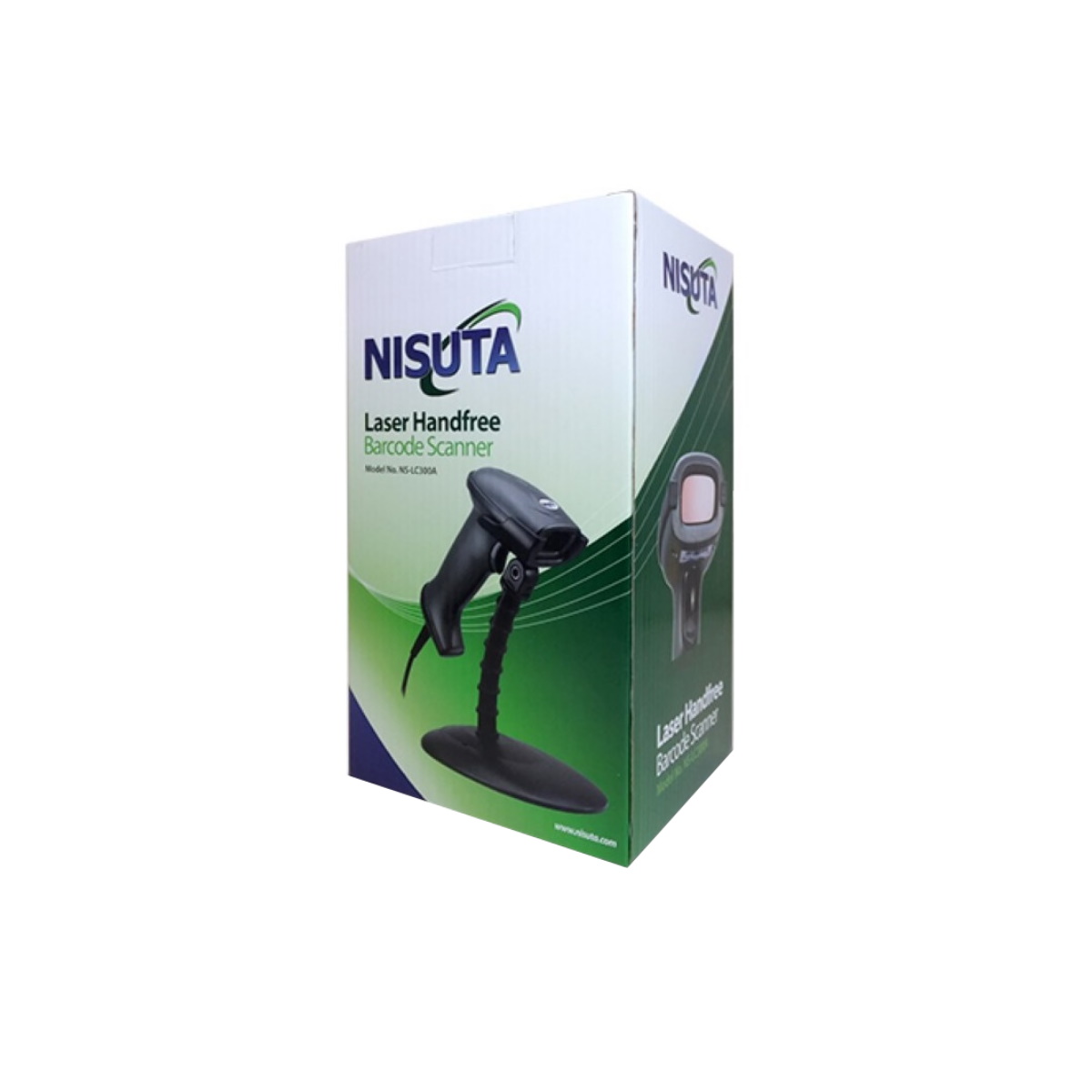 Lector Codigo Barra Laser Cableado Base Nisuta