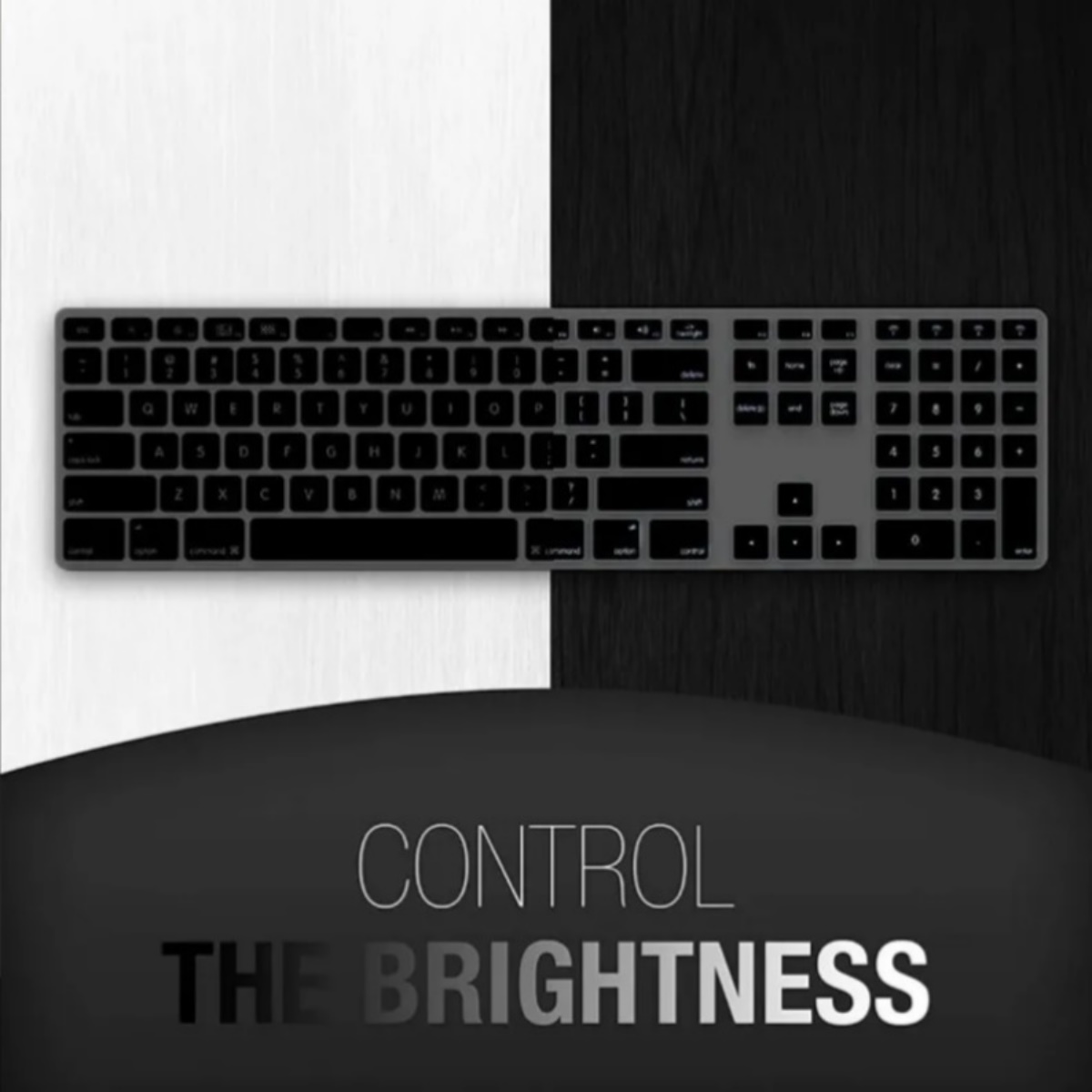 Teclado Inalambrico para PC Retroiluminado Space Gray Matias