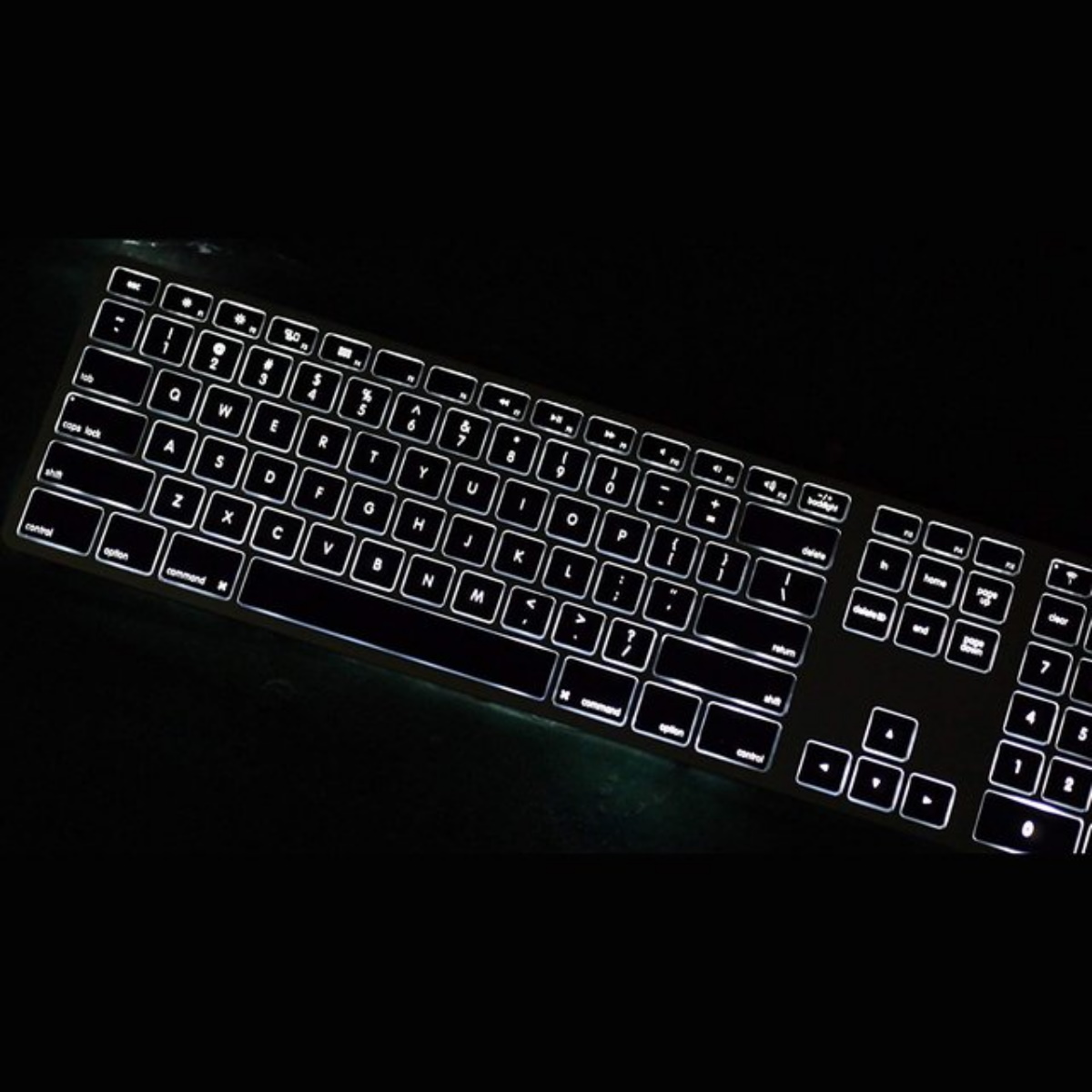 Teclado Inalambrico para PC Retroiluminado Space Gray Matias