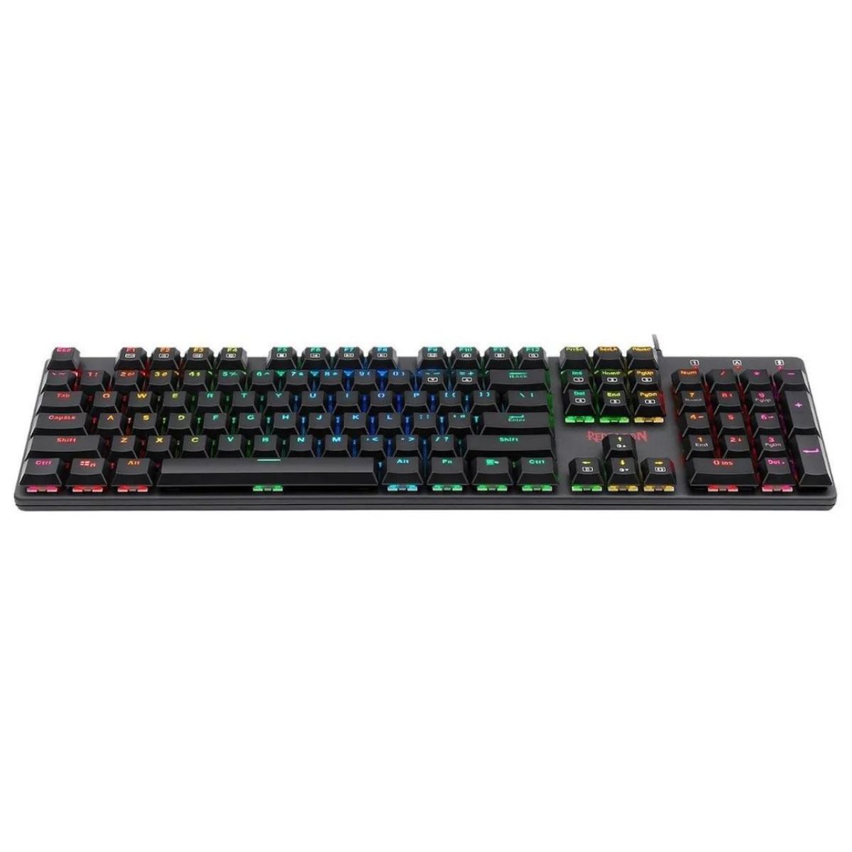 Teclado Mecanico Gamer RGB Shrapnel Switch Blue Redragon