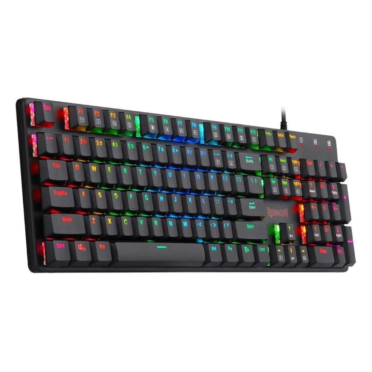 Teclado Mecanico Gamer RGB Shrapnel Switch Blue Redragon