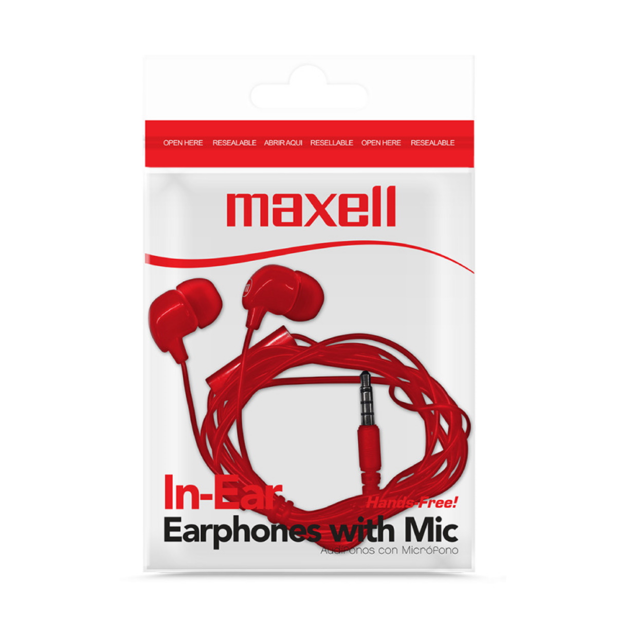 Auriculares In Ear In-Bax C/ Microfono Rojo Maxell