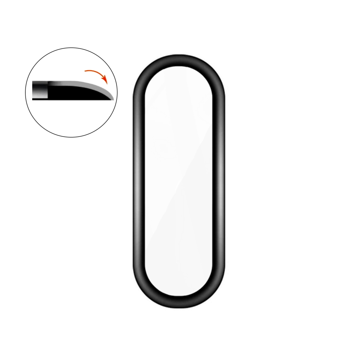 Vidrio Templado Borde Negro Mi Band 5/6 Xiaomi