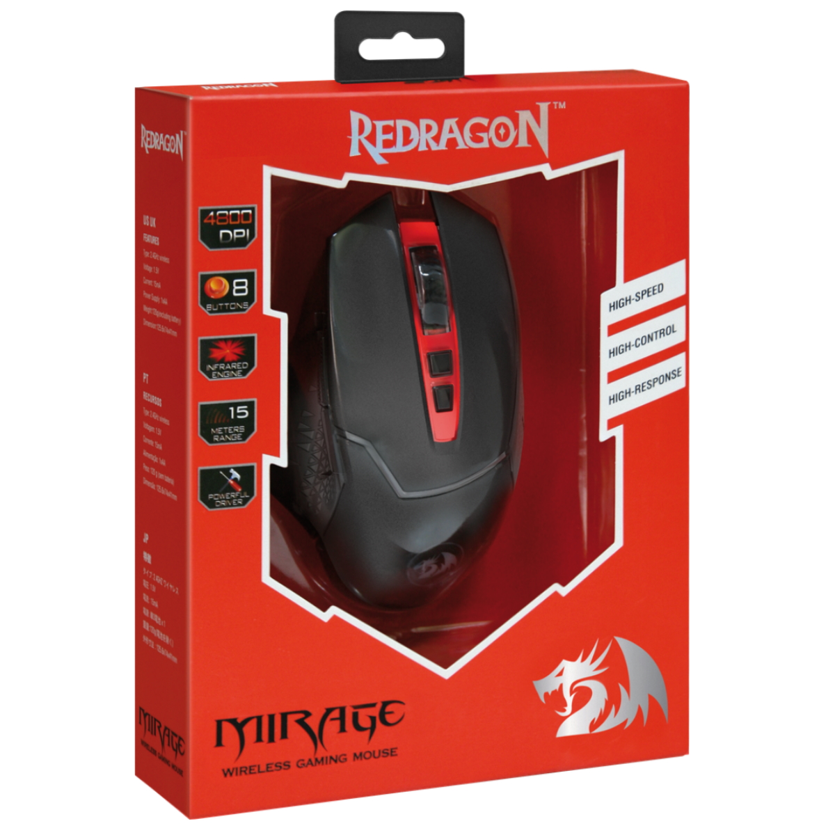 Mouse Gamer Mirage M690 Inalambico 48000 DPI Redragon