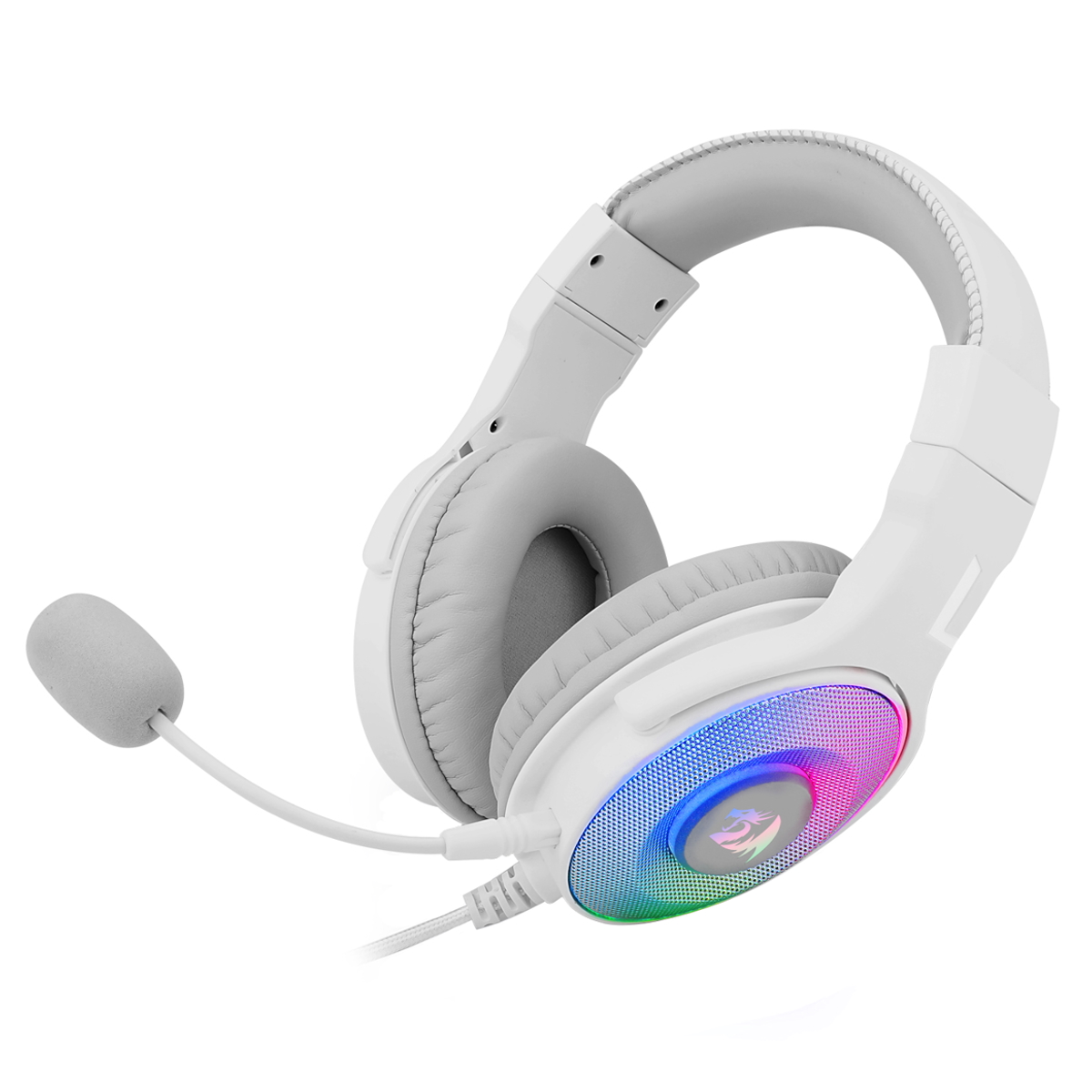 Auriculares Gamer Cable Vincha H350W Pandora 7.1 RGB Blanco Redragon