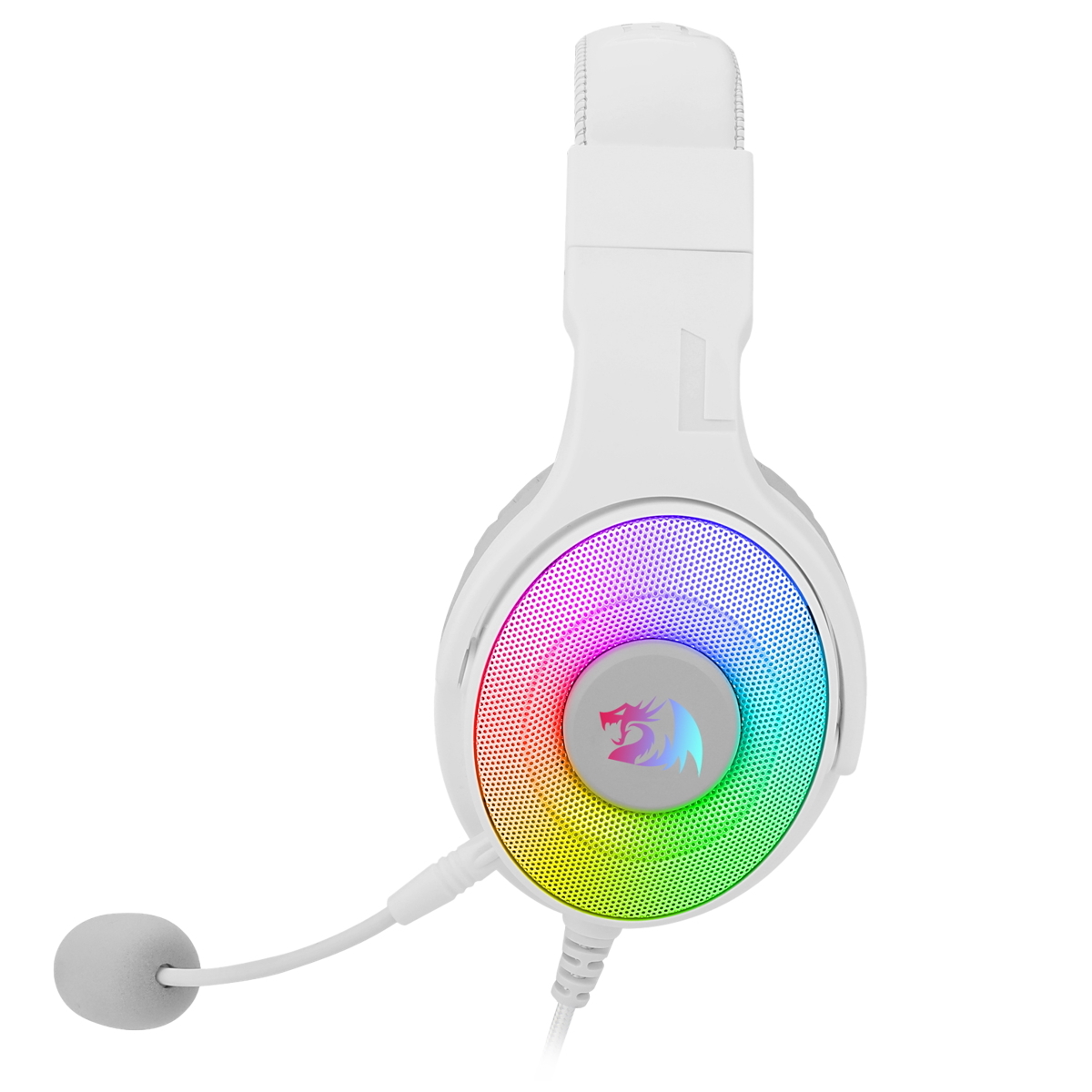 Auriculares Gamer Cable Vincha H350W Pandora 7.1 RGB Blanco Redragon