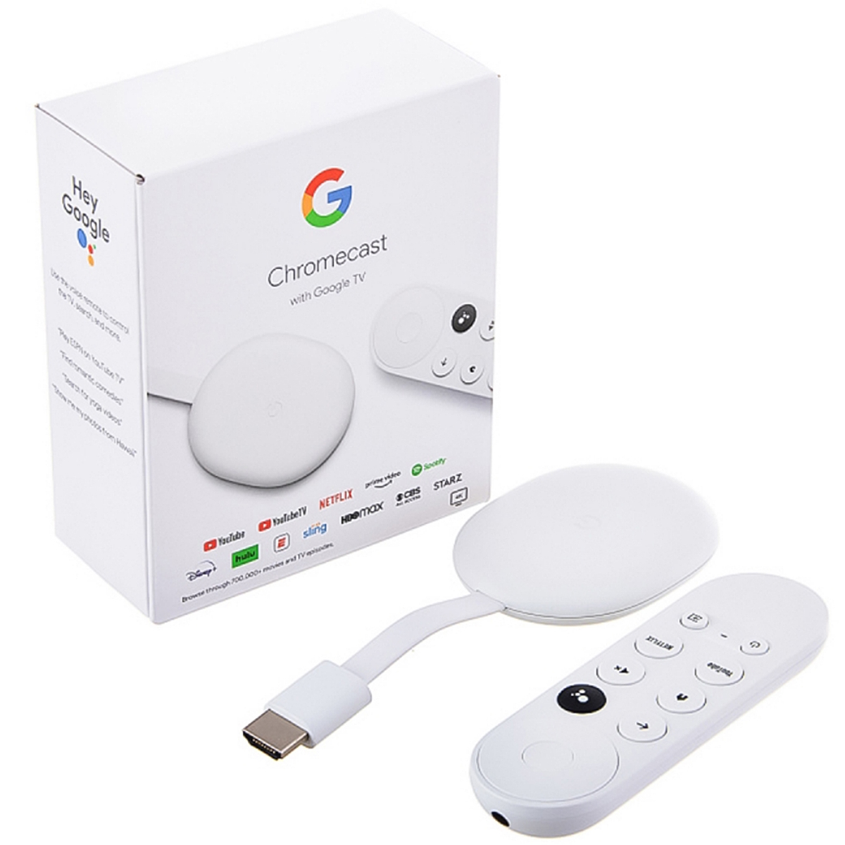 Google Chromecast 4 c/Google TV c/Control Snow HD