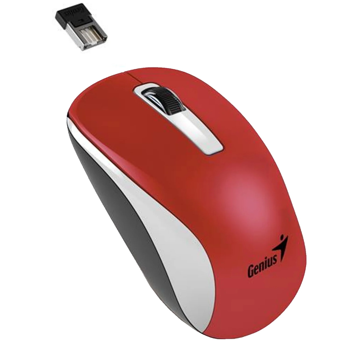 Mouse Inalambrico Nx-7010 1200 Dpi  Rojo Y Blanco Genius
