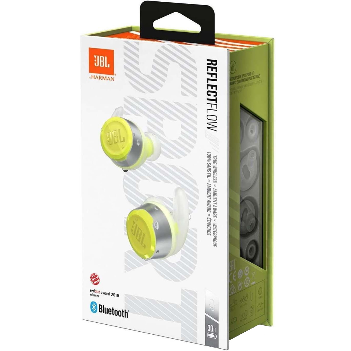 Auriculares Bluetooth In Ear Reflect Flow Amarillo Jbl