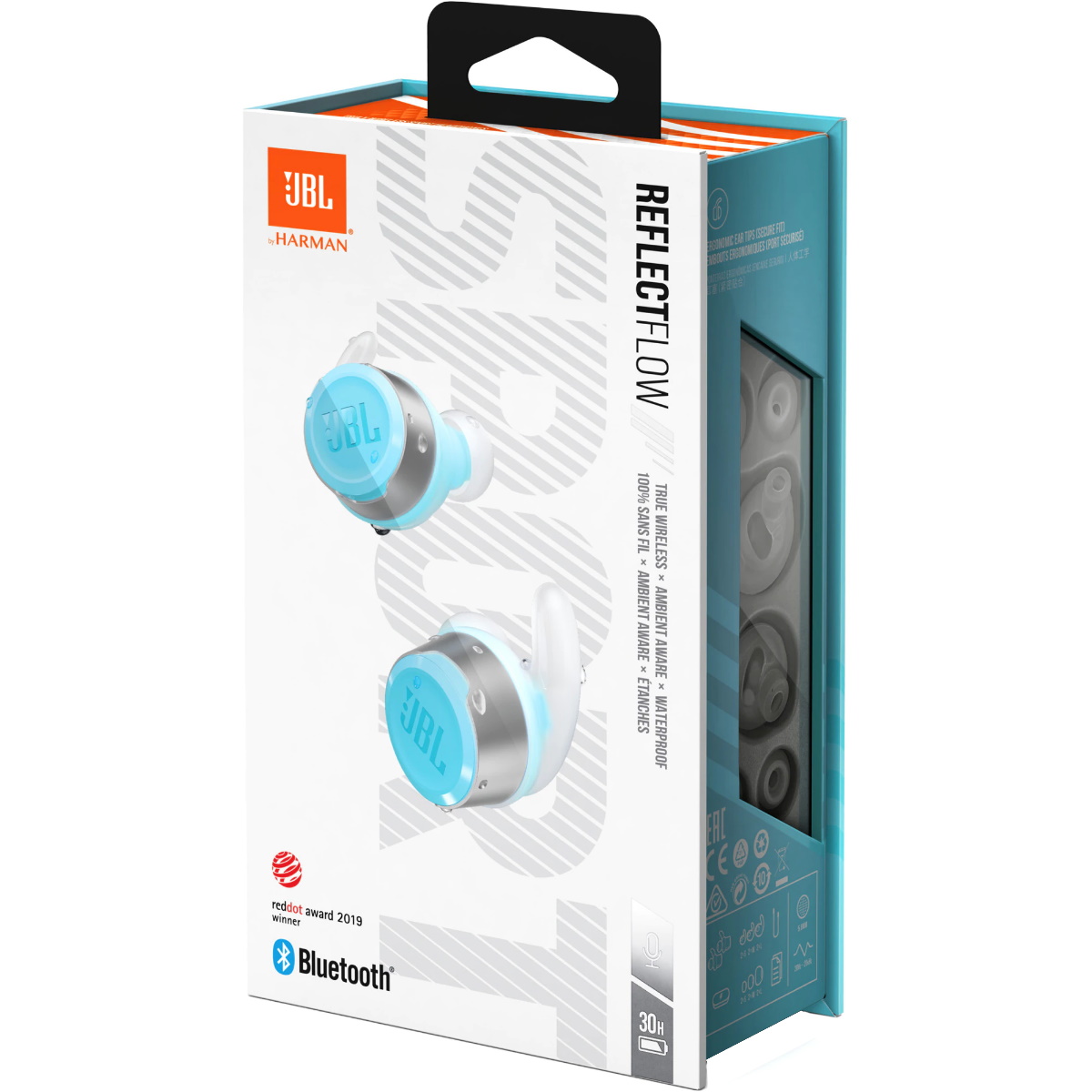 Auriculares Bluetooth In Ear Reflect Flow Celeste Jbl