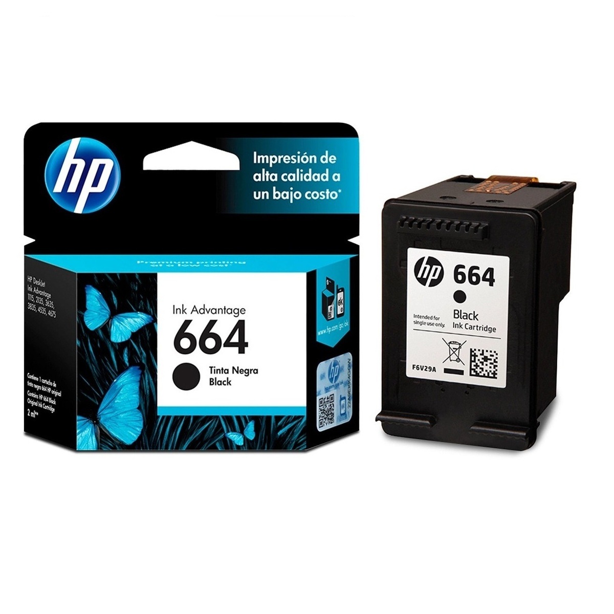 Cartucho Hp 664 Negro Original
