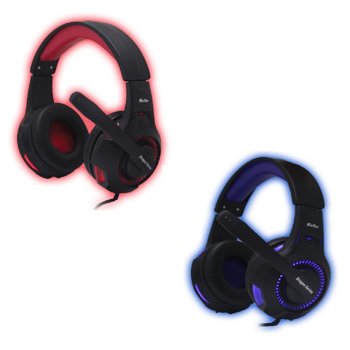 Auriculares Gamer Kga-161 Spartan Azul Kolke